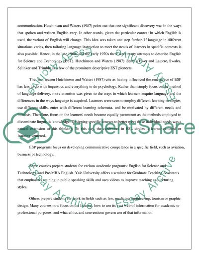 English for Specific Purpose