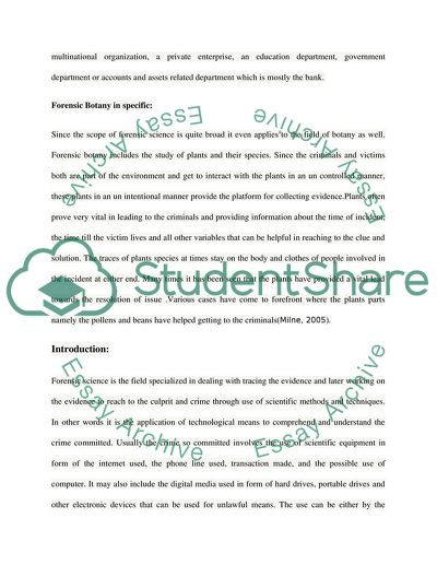 Forensic Science for Criminal Tracking and Crimes Prevention