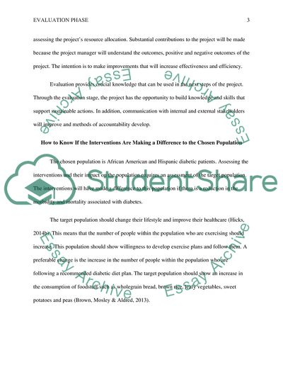 Evaluation Phase of Health Care Plan