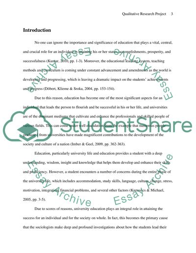 Education. What it is like being a university student