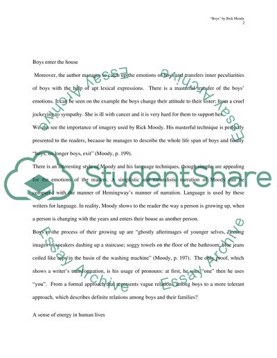 Analysis of Boys Story Written by Rick Moody