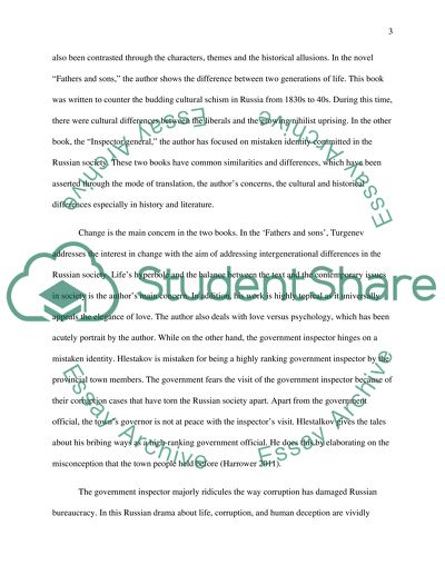 Comparing Historical Value of Turgenev and Gogol