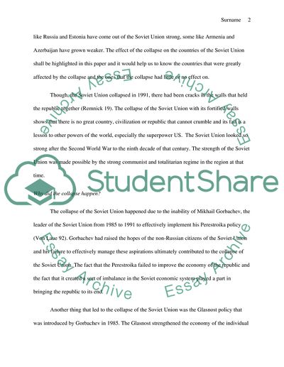 Collapse of the Soviet Union