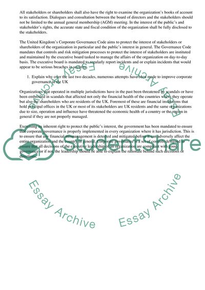 Corporate Governance Concerning Shareholders