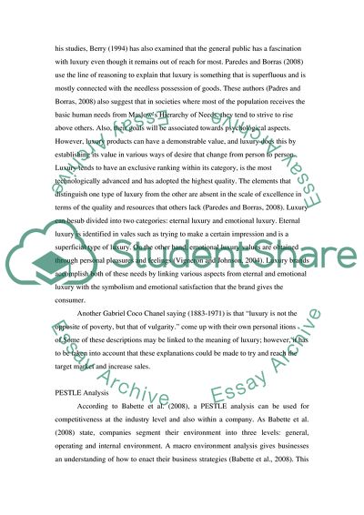 Luxury Goods Sales in Emerging Markets