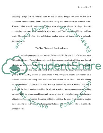 The Concept of the American Dream in Ragtime by E.L. Doctorow