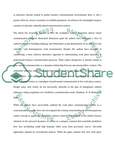 Situation-Focused Communication Approach