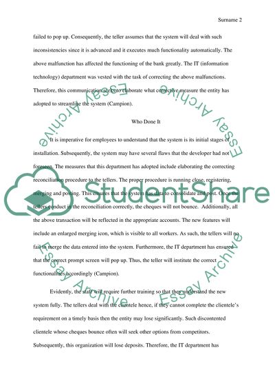 Who Done It Business Communications Assignments