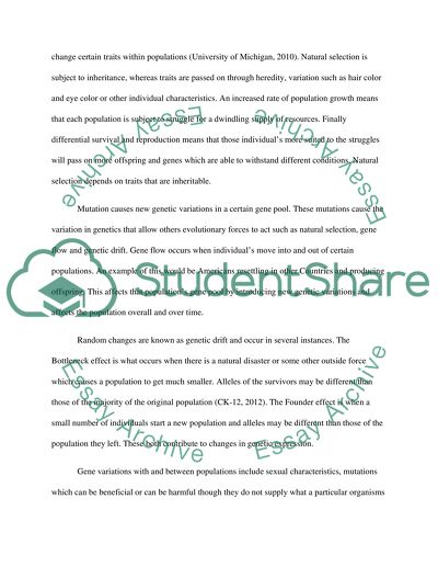 The processes of evolution