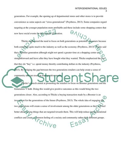 Intergenerational Issues