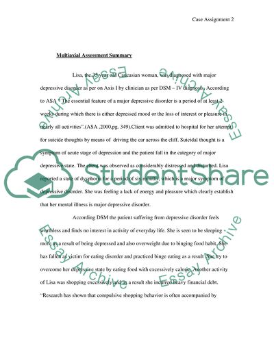 Multiaxial Diagnosis - The Case of Lisa