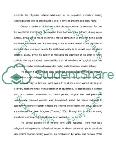 Ethical Dilemma in Surgical Event