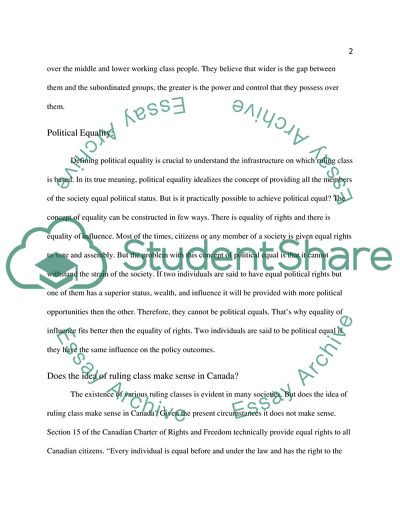 Does the Idea of a Ruling Class in Canada Make Sense