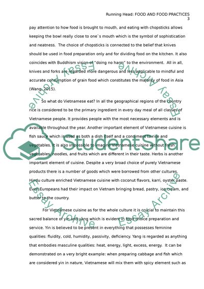 Food and Food Practices in the World