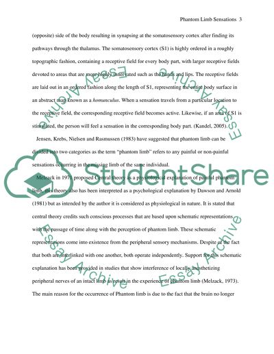 Phantom Limb Sensations