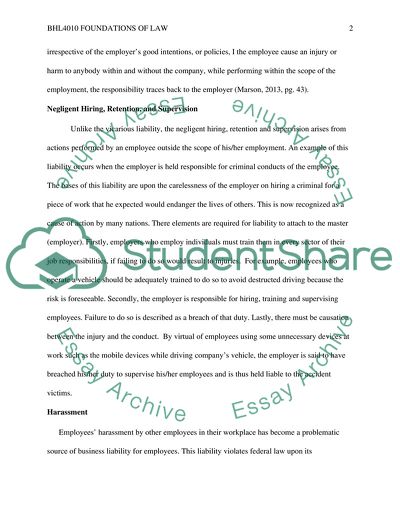 Foundation of Law concerning Employment