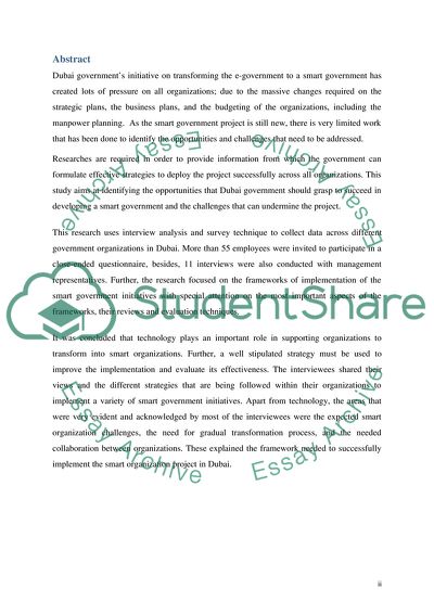 Transforming Dubai Government Entities into Smart Organization