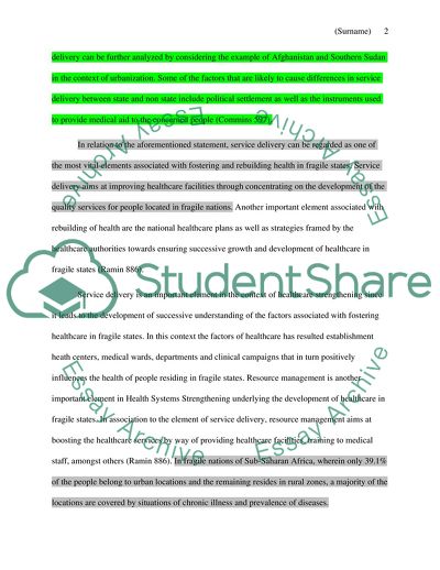 The Concept of Health Systems Strengthening