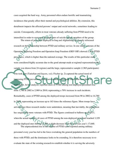 PTSD among Military Veterans