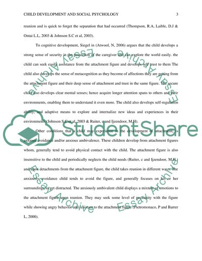 Child Development And Social Psychology