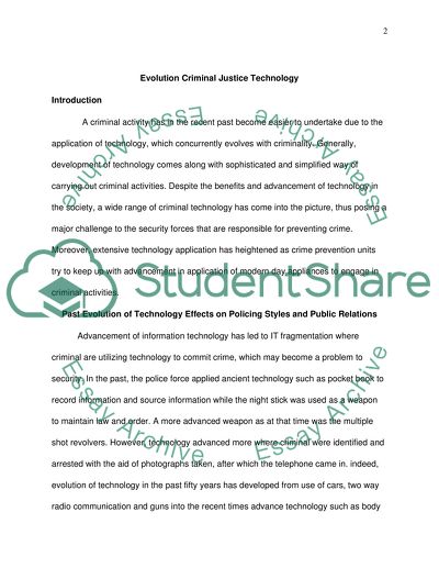 Criminal Technology from the Past into the Future