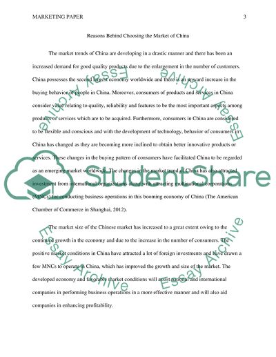 Marketing American Products in the China Market