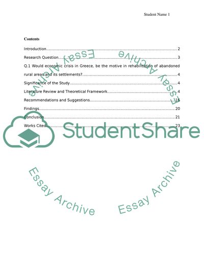 The Devolution of Greek Economy