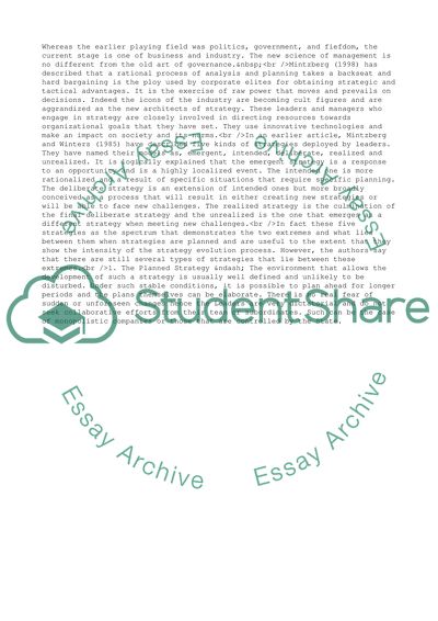 Strategies for Competitive Advantage