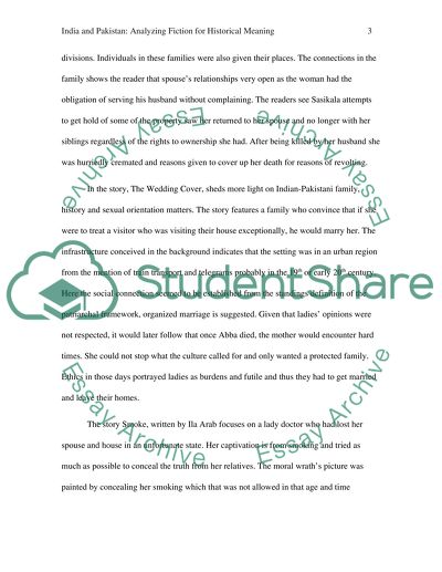 India and Pakistan: Analyzing Fiction for Historical Meaning