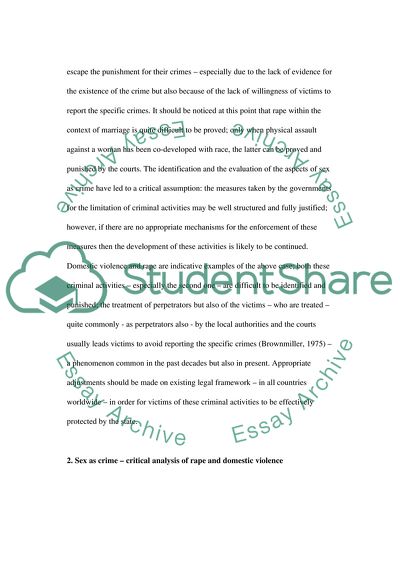 Is the Concept of Sex as Crime Important