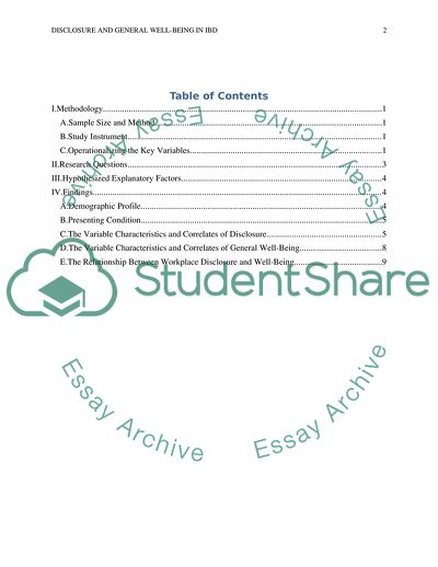 Factors Predicting Disclosure of Chronic Illness Status in the Workplace for Individuals with Inflammatory Bowel Disease