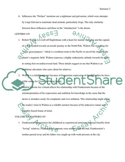 Autobiographical Main Character Traits in Mary Shelleys Frankenstein