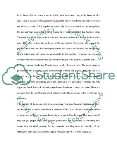 Capital Punishment: Abandonment of Execution