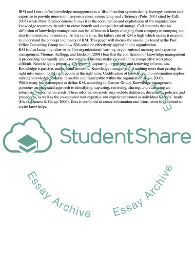 Practical Use of Knowledge Management