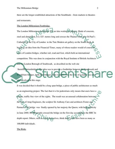 The Millennium Bridge Projects