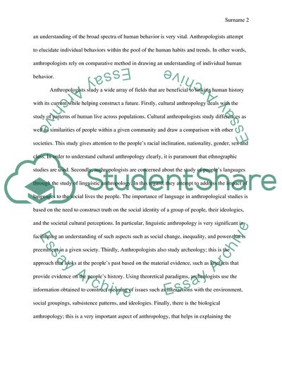 Discipline of Anthropology