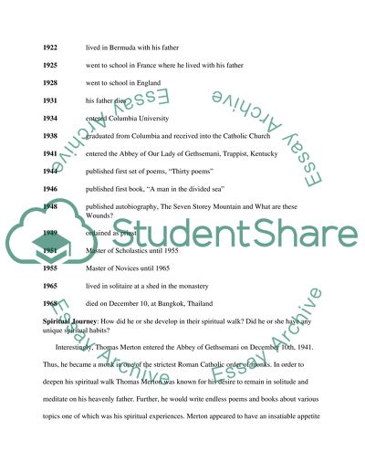 Life of Thomas Merton