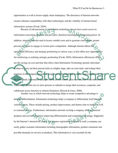 What an IT do for business