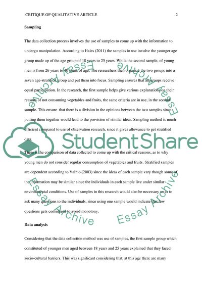 Health Promotion Article