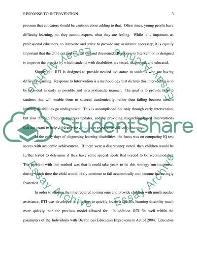 Assignment - Intervention and Assistive Technology