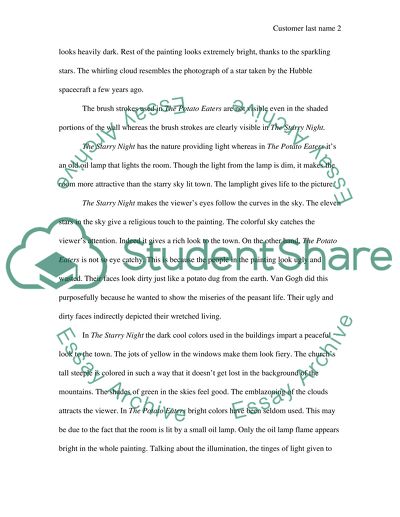 Comparison And Contrast: The Potato Eaters And The Starry Night