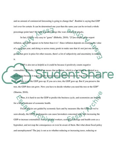 Economic Health Memo