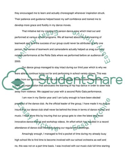 Extracurricular involvement