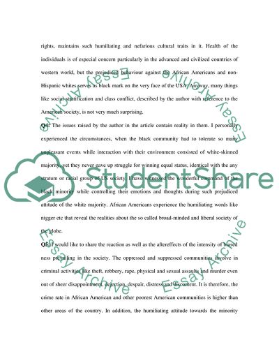 Cender, Race, Health