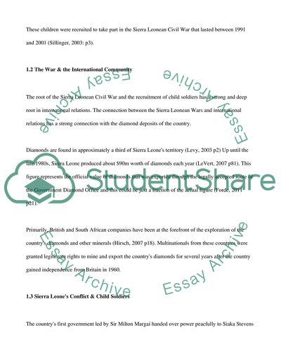 Child soilder literature review
