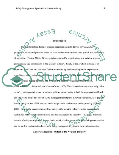 Safety Management System in Aviation Industry