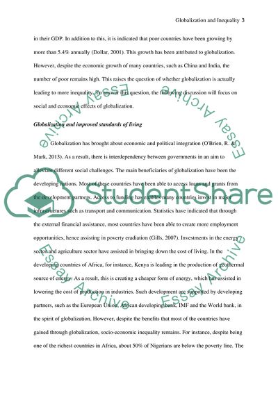 Globalization and Inequality