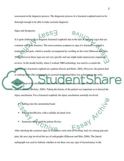 The Clinical Assessment and Differential Diagnosis of Scaphoid Fractures