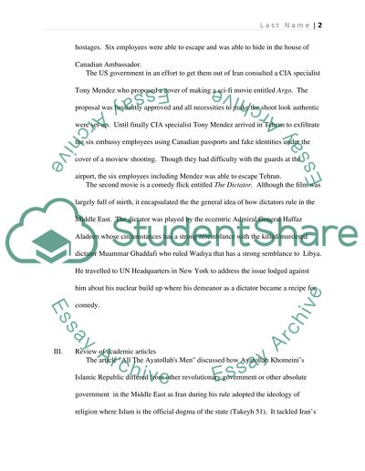 Iran and Libya in the movies Argo and The Dictator