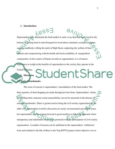 Discuss whether supermarket are benefical to the society they operate within in the united kingdom